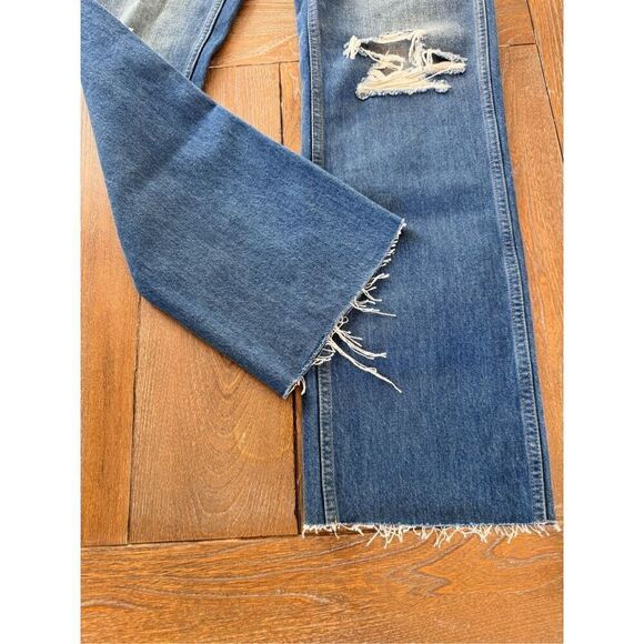 NWT RE/DONE 90s High Rise Loose in Destroyed Broken Blue Size 27 - Picture 3 of 10